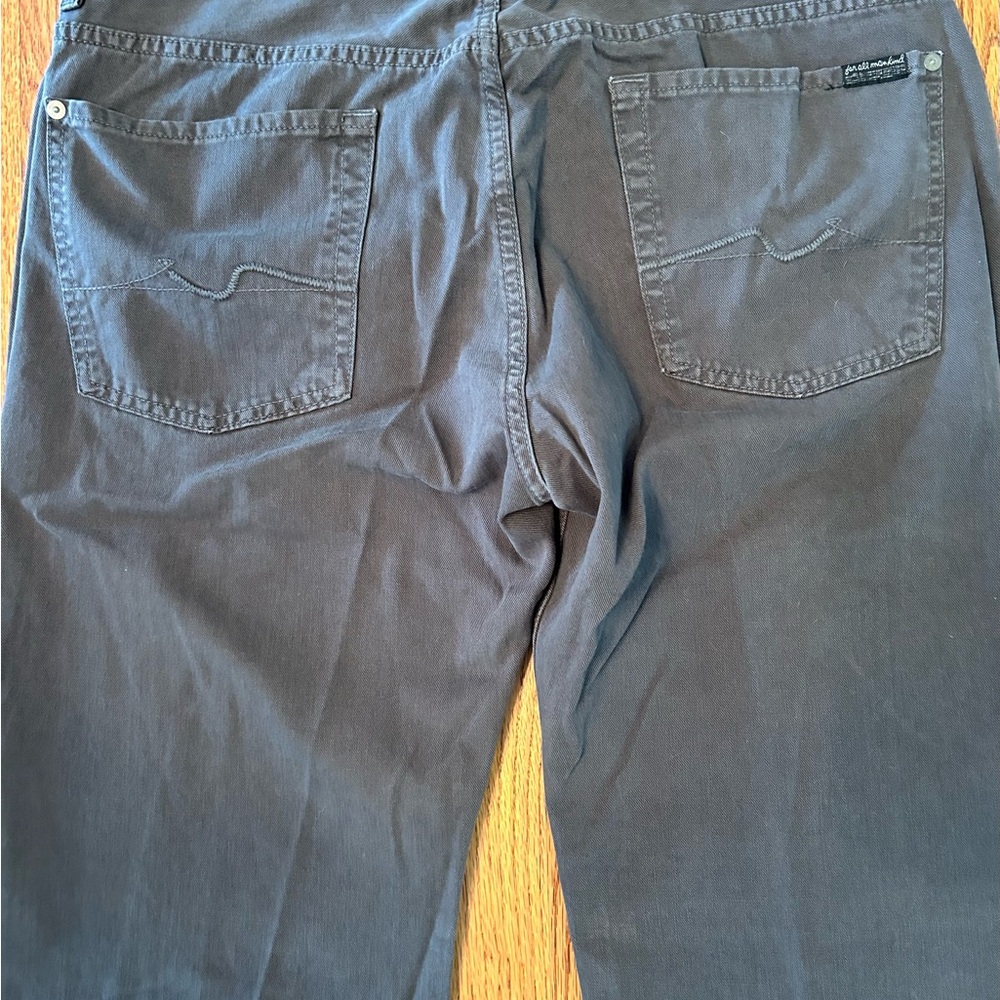 7 for all Mankind Jeans, Grey, 5-Pocket Style, Straight-Leg Jeans, 36 X 34 - Picture 9 of 12